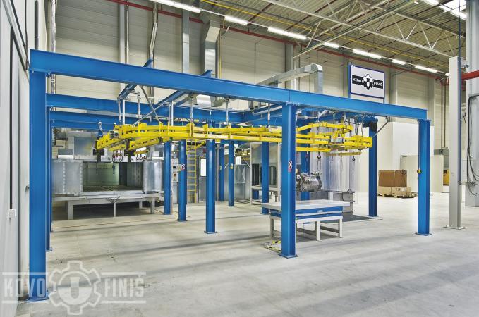 Paint coating line for compressors